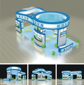 展台搭建设计(3D设计模型)展示模型图片