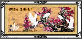 工笔挂画 梅鹤迎春 吉祥如意