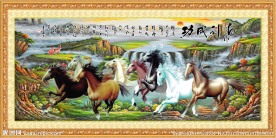 油画 马到成功图