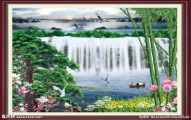 山水画 高山流水