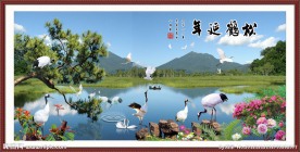 风景画 松鹤延年