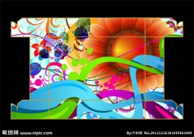 太阳花 彩盒展开图