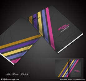 黑色个性画册封面设计模板下载