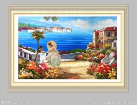 油画田园童话地中海风情宫廷贵妇PSD源文件