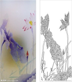 荷花 双线荷花 秋荷