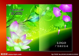 美丽荷花 绿色画册封面