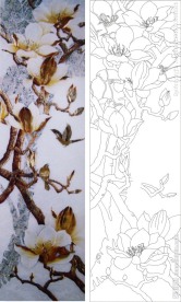 玉兰花 金箔玉兰