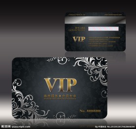 黑色尊贵会员卡