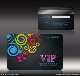 时尚大气会员卡