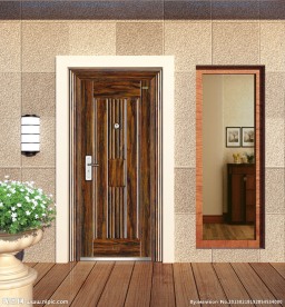 进户门场景 庭院场景 单开门