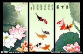 无框画 荷花图