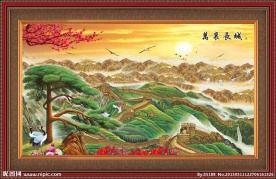油画 万里长城