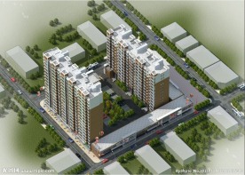 小区鸟瞰图模型