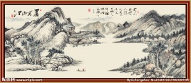 仿古山水画