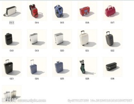 行李箱精细模型