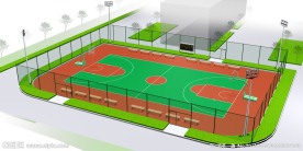 最新塑胶篮球场3d图