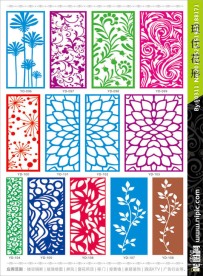 花朵镂空隔断雕刻图册