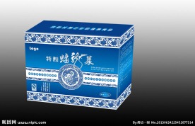 青花瓷蟠龙菜包装 平面
