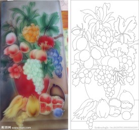 小花 浮雕花 花瓶