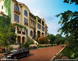 小区景观节点透视图