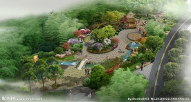 公园景观鸟瞰图