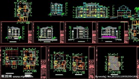 上海别墅设计平立剖详