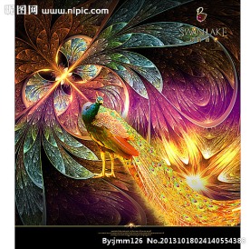 孔雀装饰画