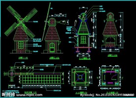 风车售卖亭施工大样详