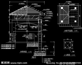 凉亭结构详图