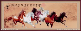 马到成功十字绣