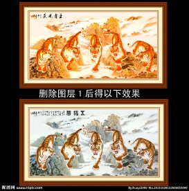 老虎 国画