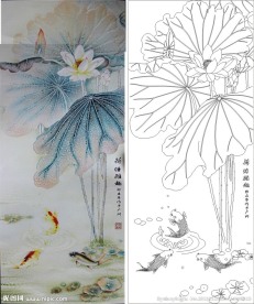 荷塘雅趣 花花 鱼