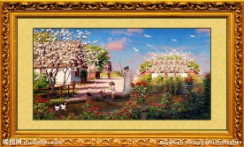 风景油画 田园油画