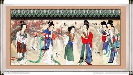 国色天香 仕女图