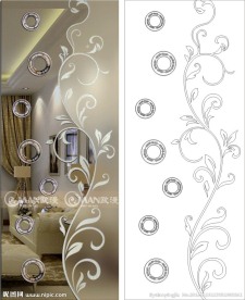 欧式花 线条图 抽象