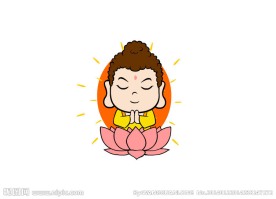 Q版如来佛祖矢量图