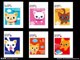 可爱猫咪 矢量猫咪