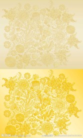 金色玉石立体花纹雕刻