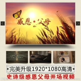 震撼感恩父母开场视频