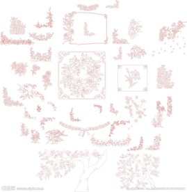花纹花边矢量图
