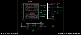 别墅酒柜CAD设计图