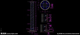 CAD大理石包柱详图