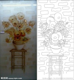 向日葵 花瓶 櫈子