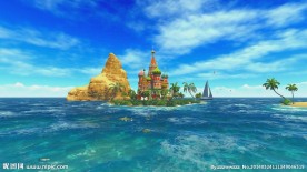 美丽的海岛风光视频