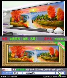 鸿运当头风景油画