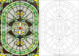 欧式花 线条图 门图