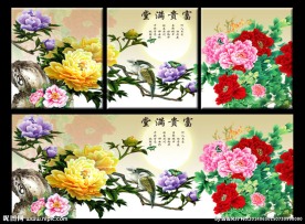 无框画 富贵满堂