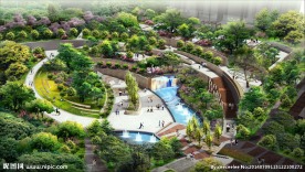 小区中庭鸟瞰图