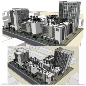 中式商业综合体建筑SU