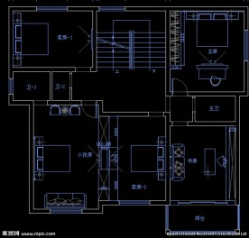 农村别墅室内施工图